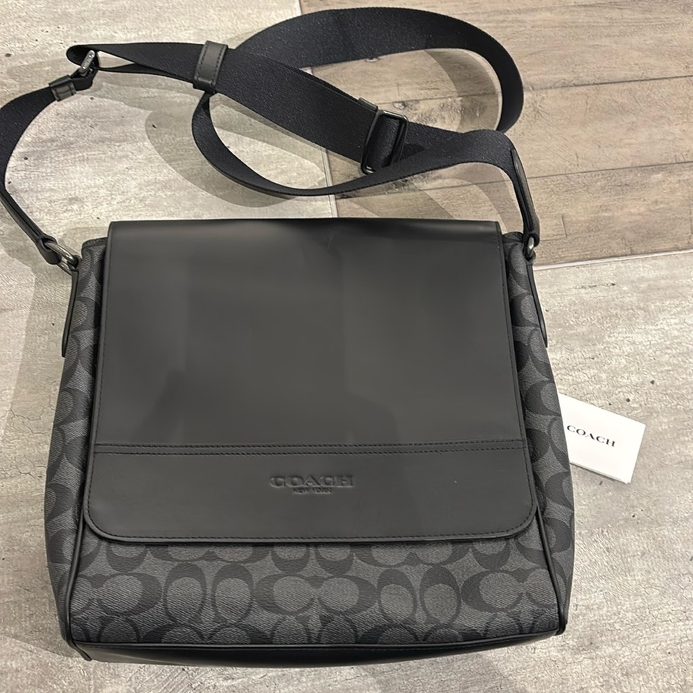 Coach Houston Map Bag In Signature Canvas